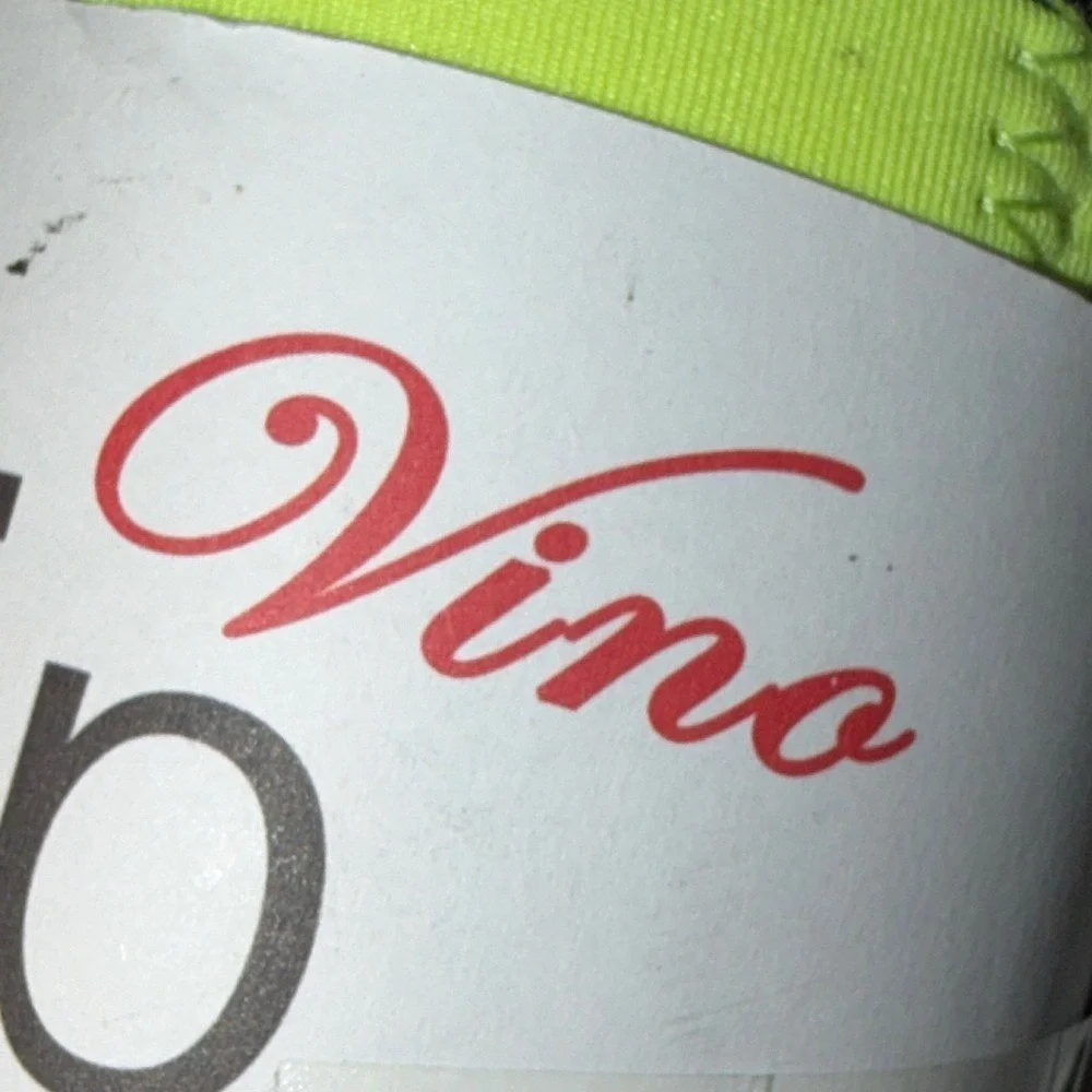 Stubby Strip Vino Wine Carrier Neon Lime Green Neoprene Bottle Insulator Sleeve